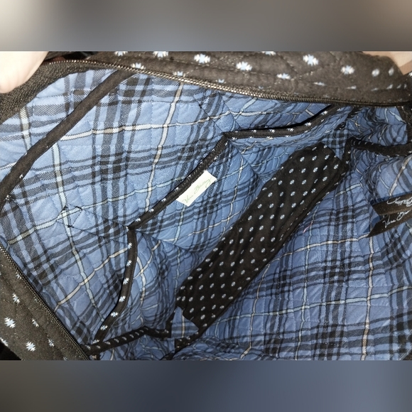 NWT Vera Bradley Retired Alpine Black Metro Laptop Messenger Travel Shoulder Bag - Picture 13 of 16